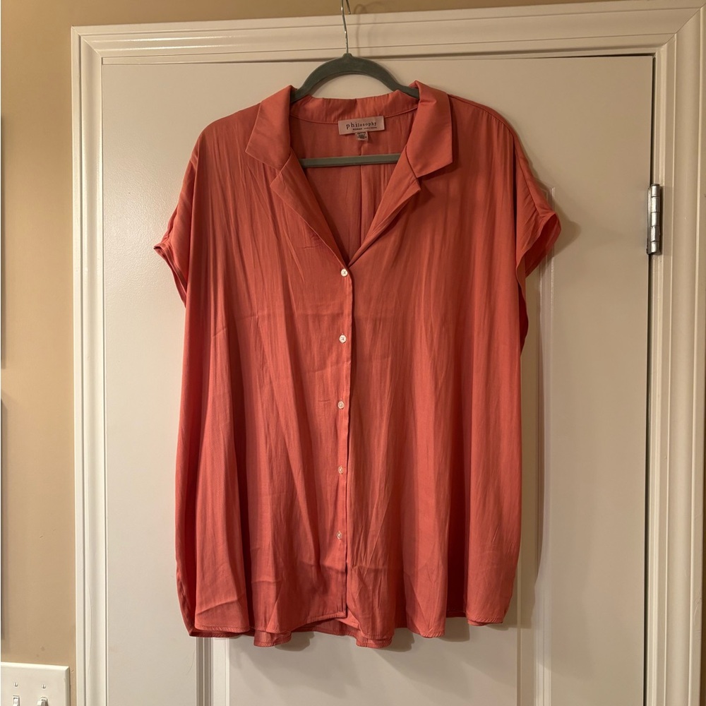 Philosophy Coral Button-Down Shirt